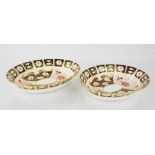 A pair of Royal Crown Derby Imari pattern oval dishes, numbered 2451.