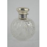 A silver top perfume bottle with original stopper - 1918