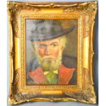 An oil on copper portrait of bearded gentleman, indistinctly signed.