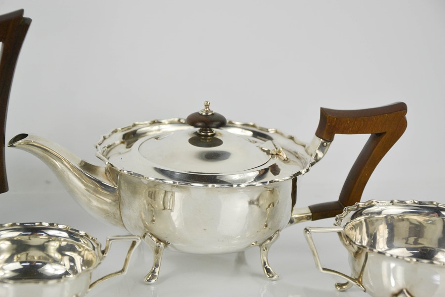 A silver four piece tea service, Sheffield 1918, 47toz. - Image 3 of 3