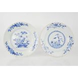 A pair of 19th century blue and white Chinese plates, 23cm diameter.