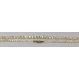 A vintage graduated cultured pearls with 9ct gold clasp.