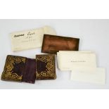 A Gentleman's calling card copper printing template, dated 1891, with the original printed cards,