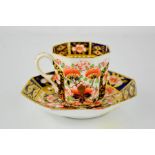 An early Royal Crown Derby Old Imari pattern cup and saucer.