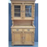 A Victorian pine kitchen dresser