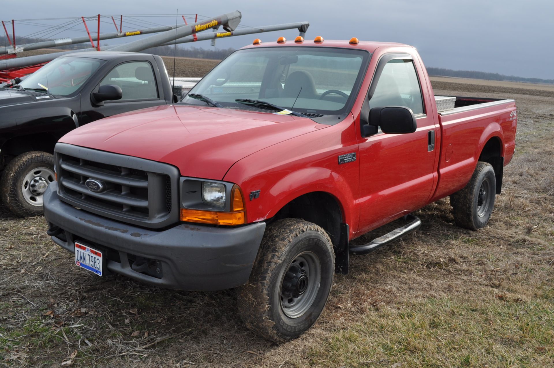 2000 Ford F-350 pickup truck, reg cab, long bed, 4x4, 5.4 L V-8 gas, auto, 61,523 miles, VIN 1