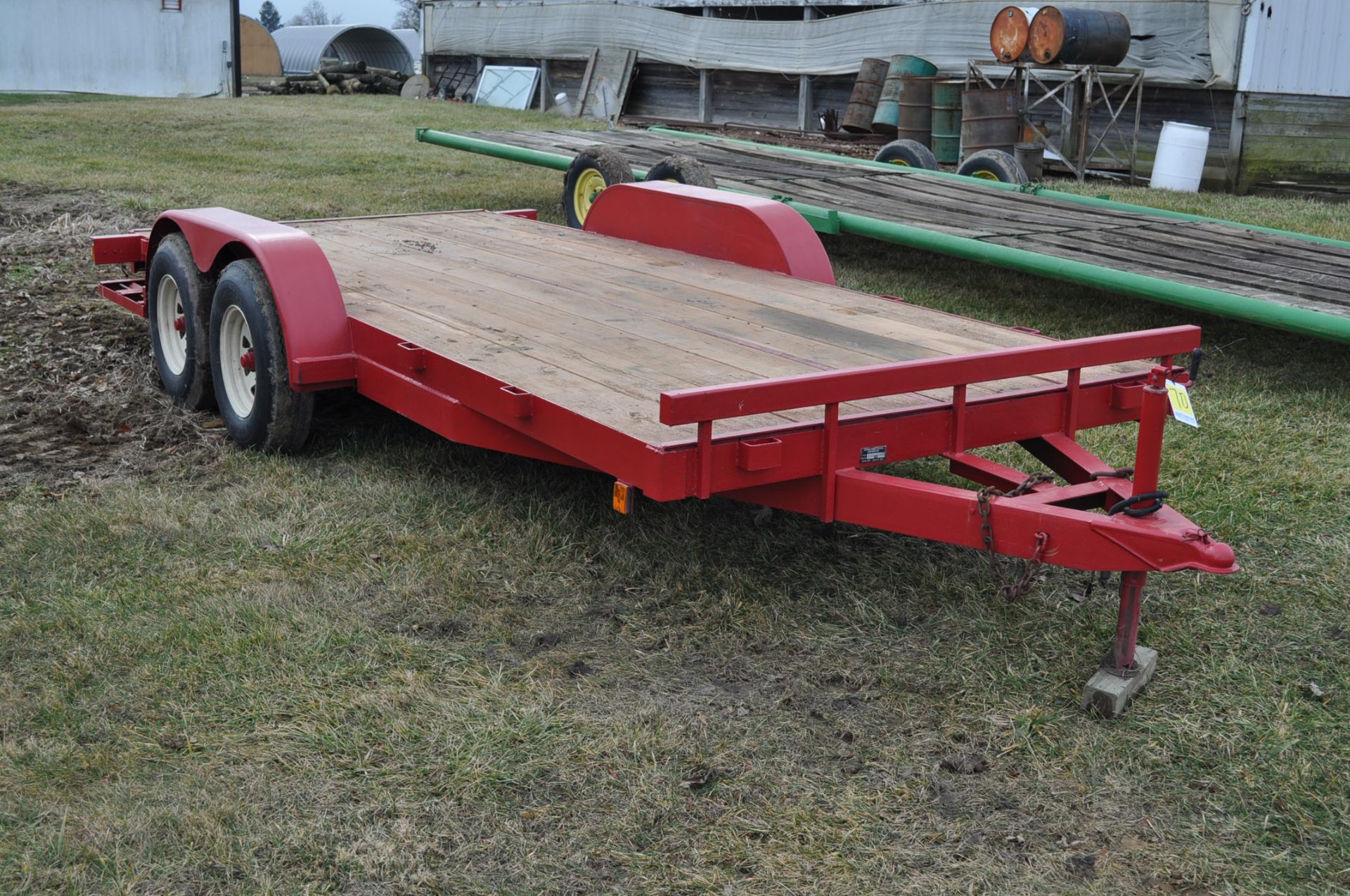 6’ x 14’ International trailer, tandem axle, wood floor, 7.00-15 tires, 8,000 GVW, ball hitch, VIN - Image 4 of 9