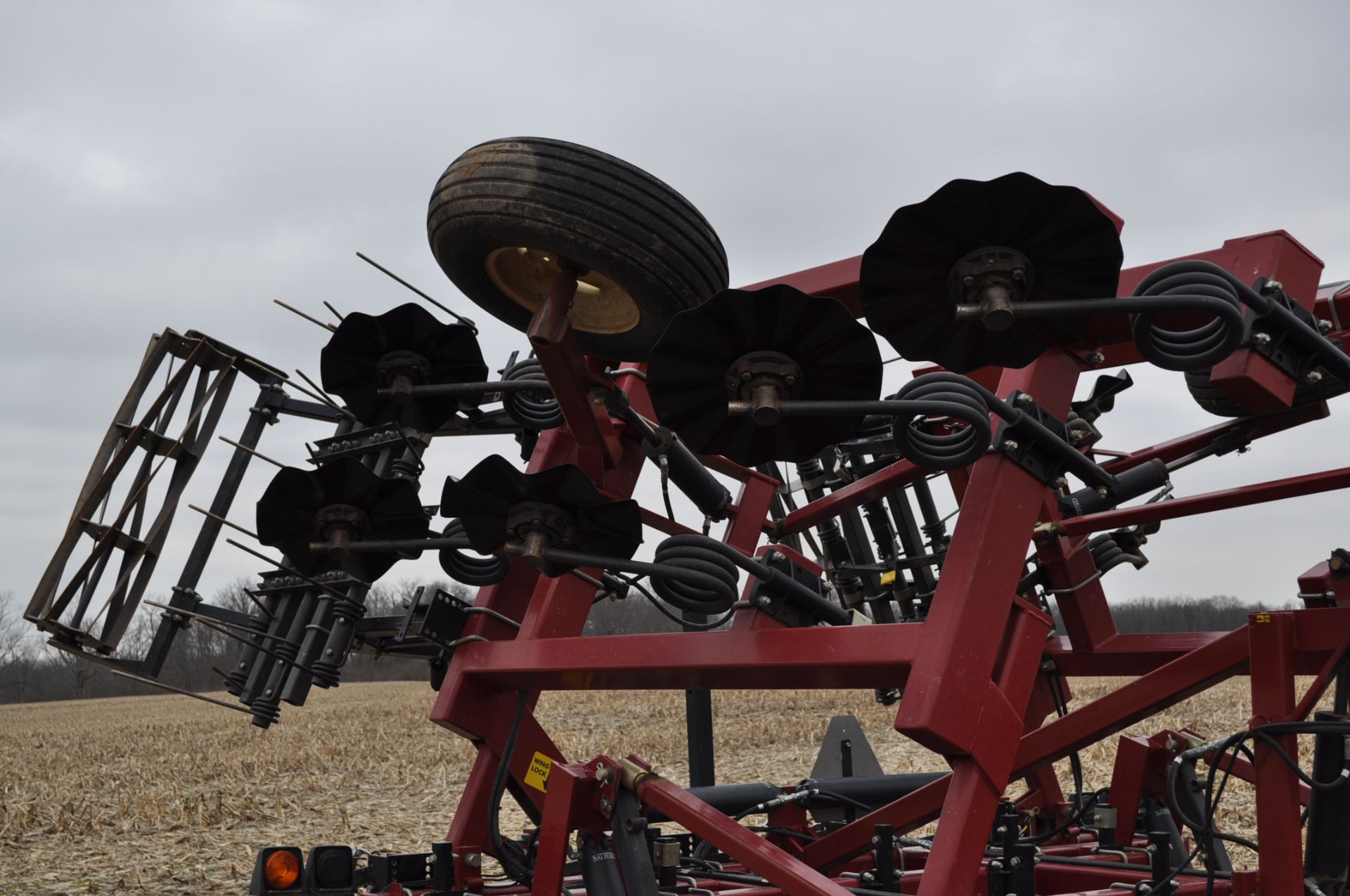 18’ Salford RTS vertical till, coil tine harrow, rolling basket, hyd fold, SN 092072ML - Image 14 of 16