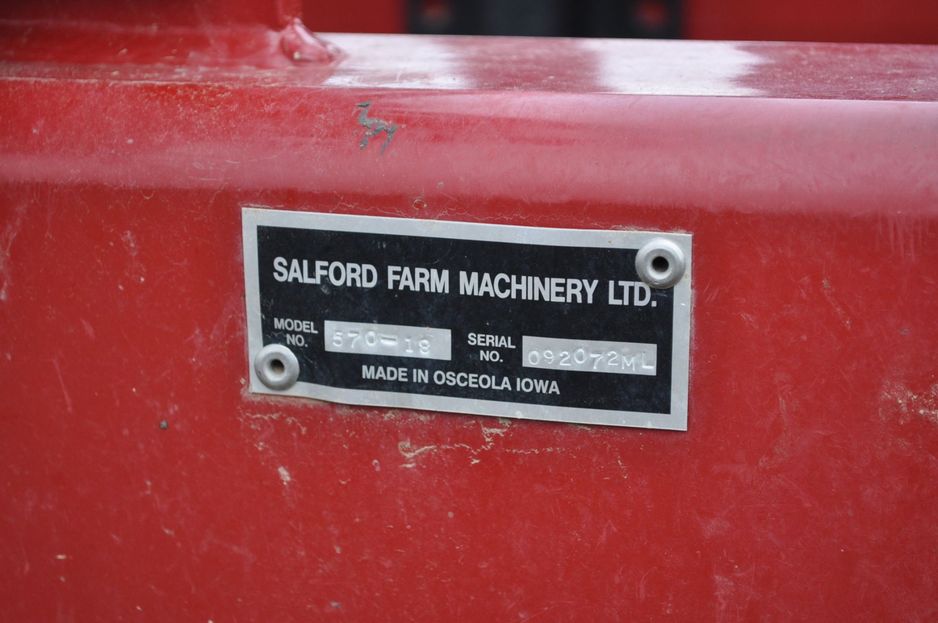 18’ Salford RTS vertical till, coil tine harrow, rolling basket, hyd fold, SN 092072ML - Image 16 of 16