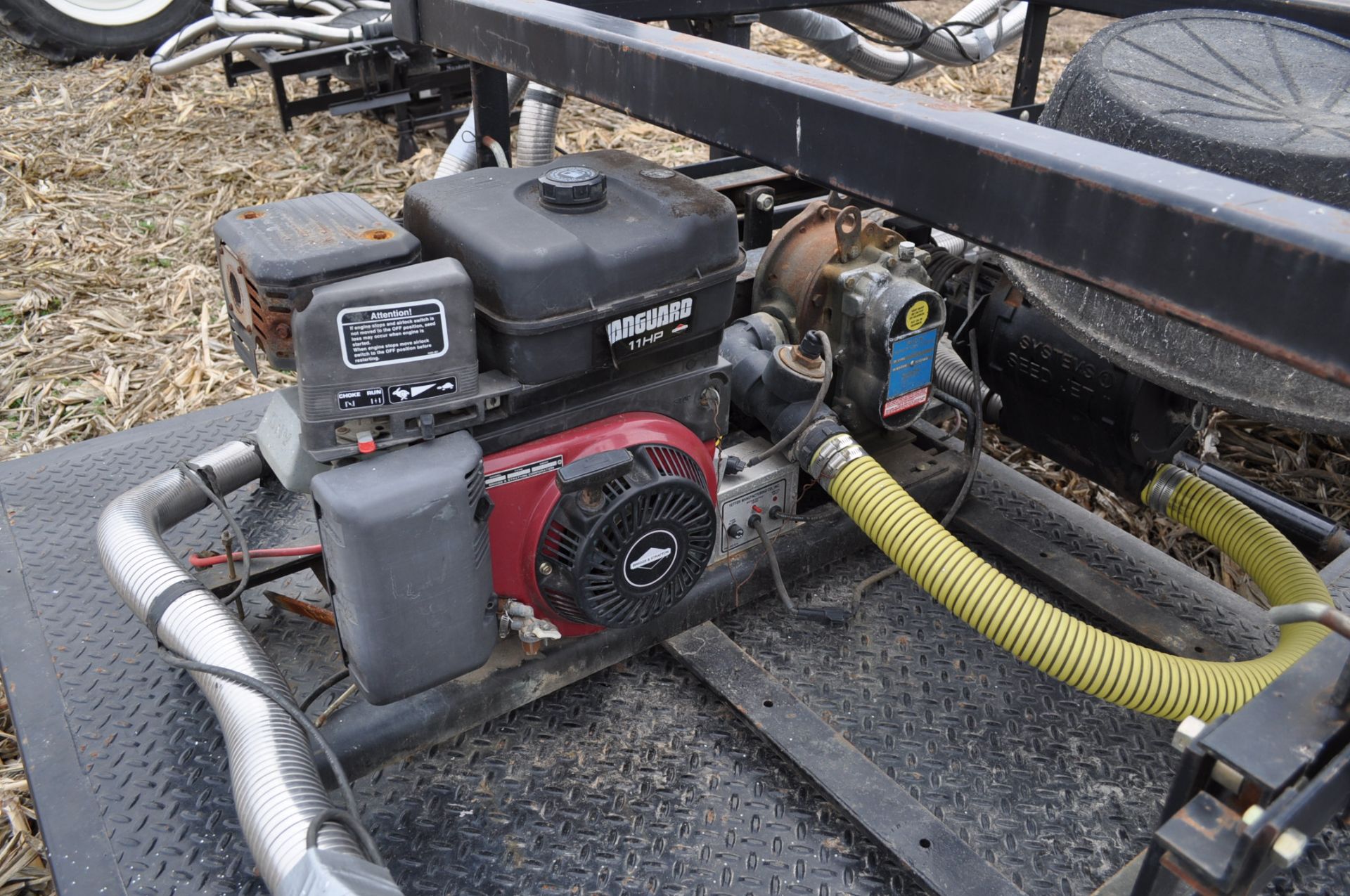 Yetter Seed Jet II air transfer seed tender, holds 2 pro boxes, Briggs & Stratton gas engine, on - Image 8 of 9