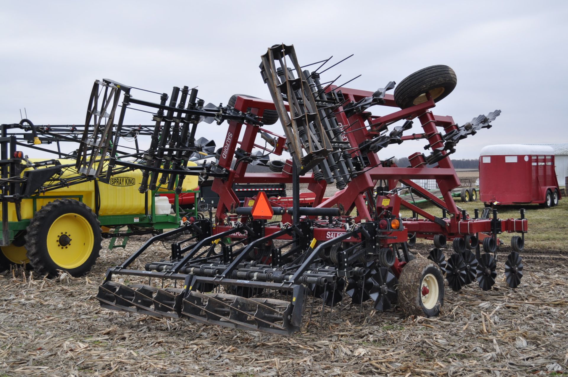 18’ Salford RTS vertical till, coil tine harrow, rolling basket, hyd fold, SN 092072ML - Image 3 of 16