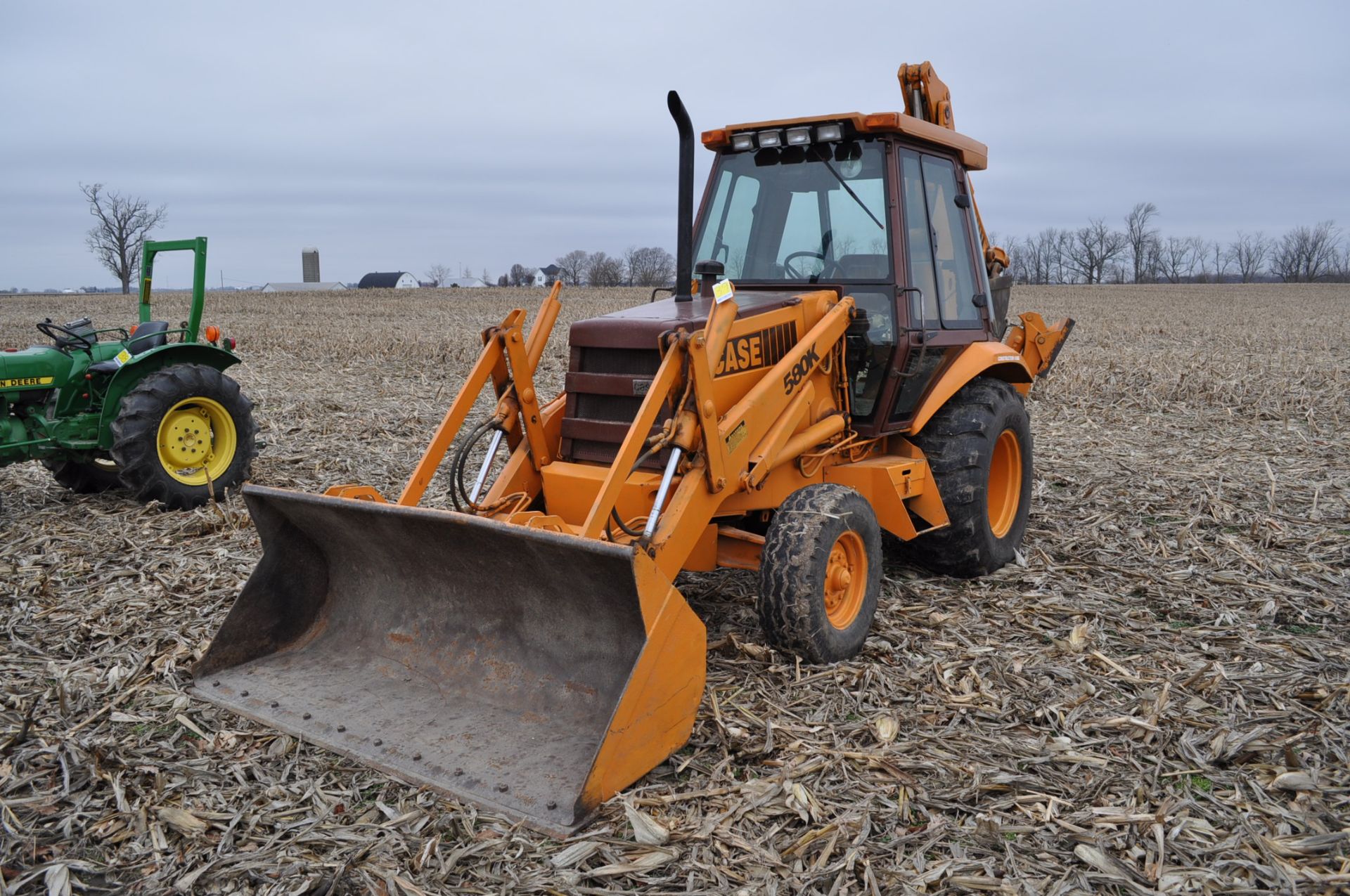 Case Construction King 580 K backhoe, 17.5L-24 rear, 11L-16 front, CHA, 24” digging bucket, 2