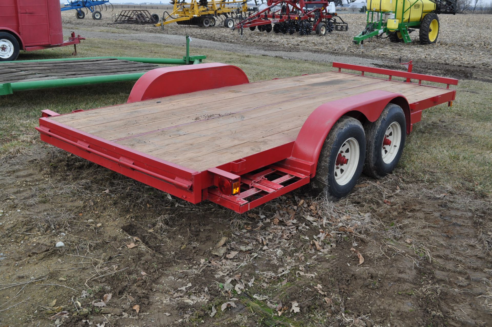 6’ x 14’ International trailer, tandem axle, wood floor, 7.00-15 tires, 8,000 GVW, ball hitch, VIN - Image 3 of 9