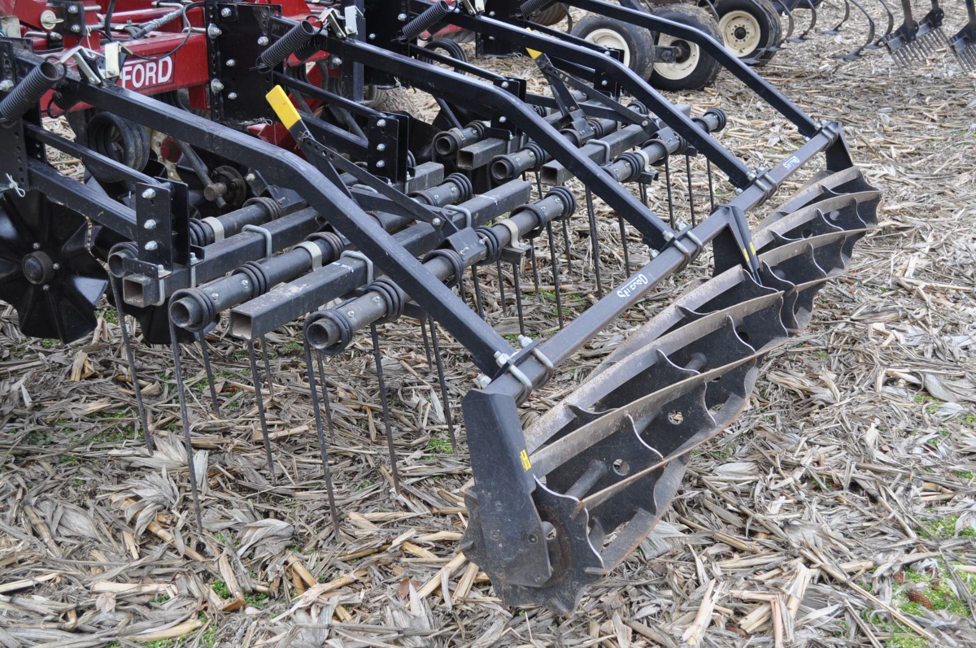 18’ Salford RTS vertical till, coil tine harrow, rolling basket, hyd fold, SN 092072ML - Image 10 of 16