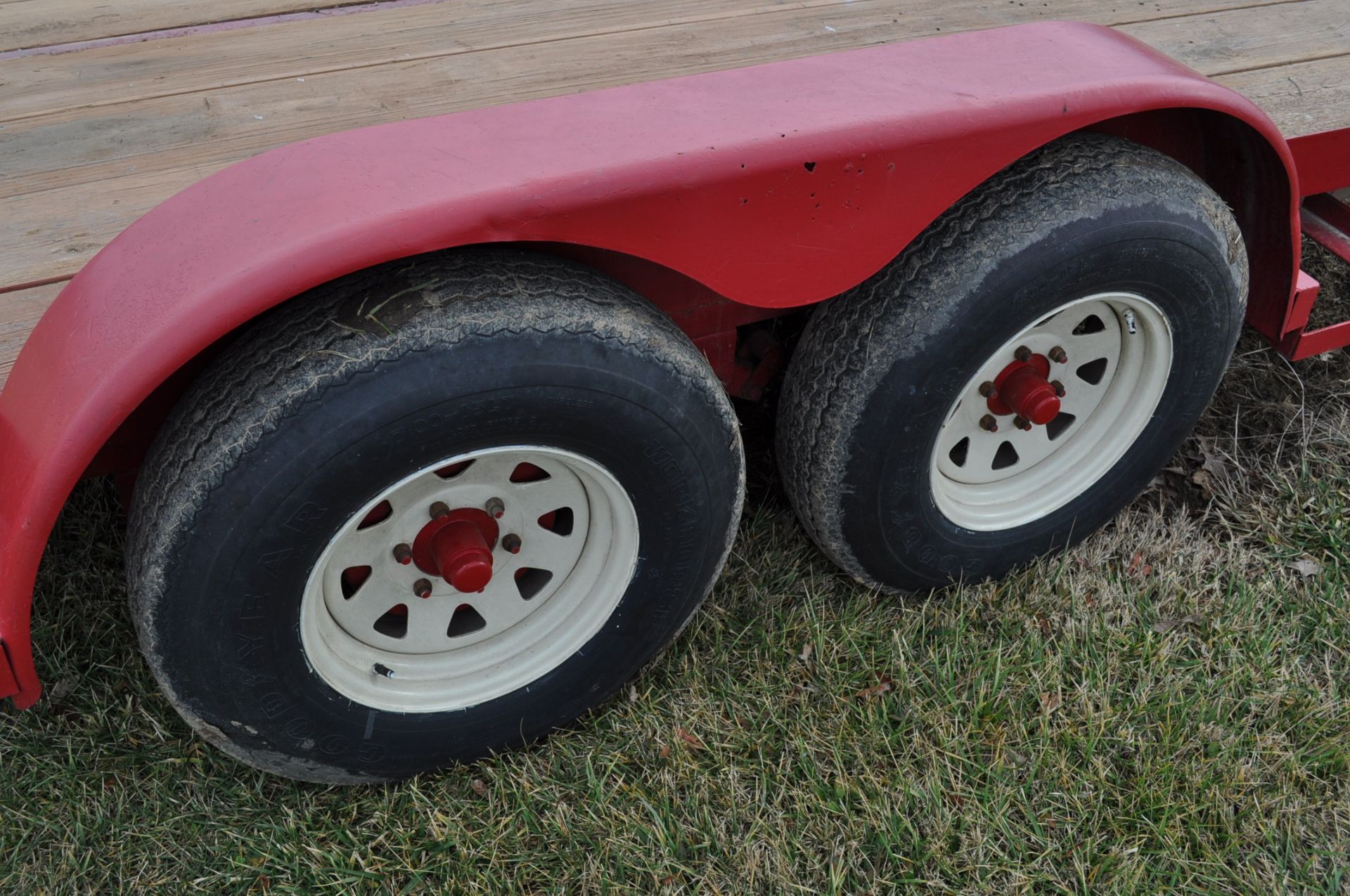 6’ x 14’ International trailer, tandem axle, wood floor, 7.00-15 tires, 8,000 GVW, ball hitch, VIN - Image 7 of 9