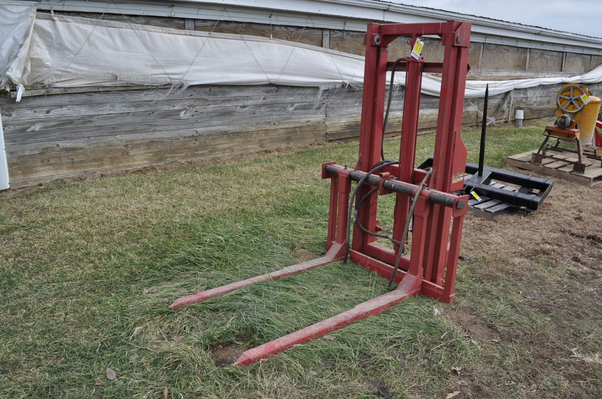 3 pt. Worksaver forklift, 52” forks, single stage