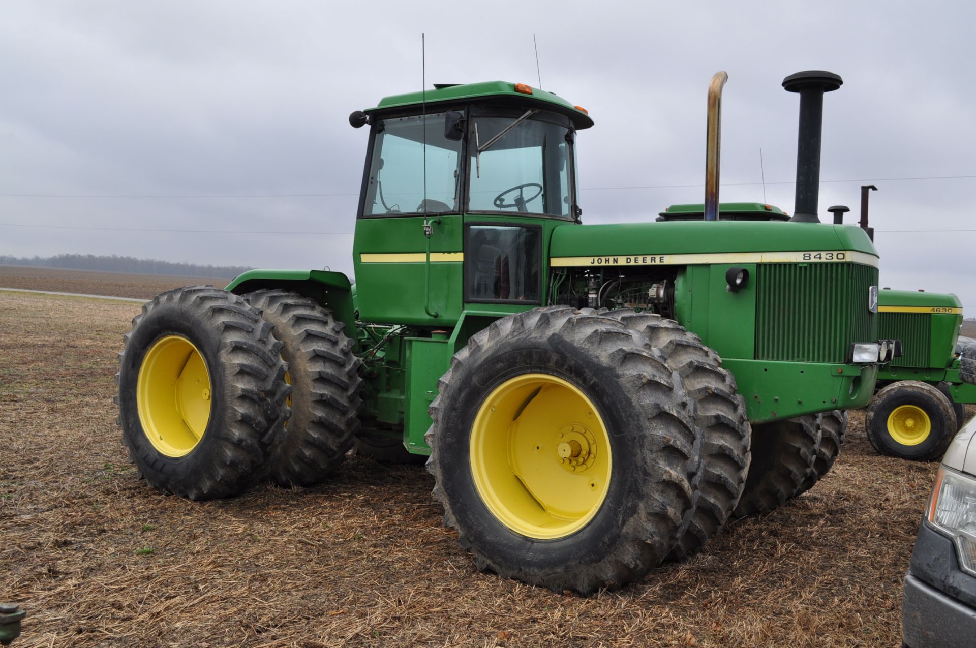 John Deere 8430 tractor, 4WD, diesel, 20.8-34 duals, CHA, Quad range, 3 hyd remotes, 1000 pto, 3 pt, - Image 4 of 19