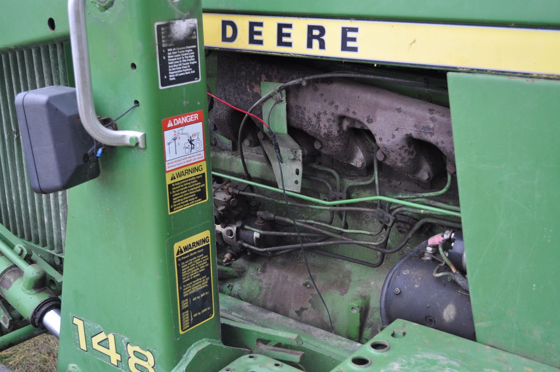 John Deere 4030 tractor, diesel, 18.4-34 rear duals, rear wts, 9.5-15 front, 4-post canopy, Syncro, - Image 15 of 26