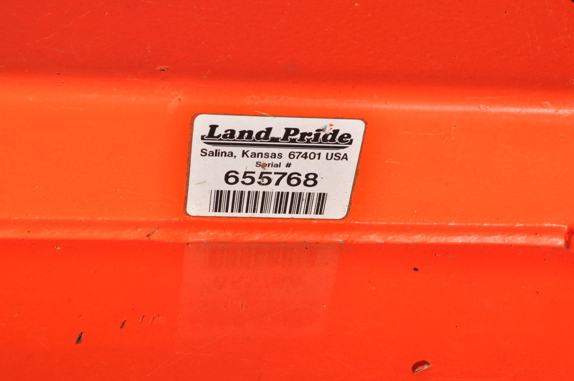 5 1/2' Landpride rotary mower, 3 pt, 540 PTO, tail wheel, SN 655768 - Image 6 of 6