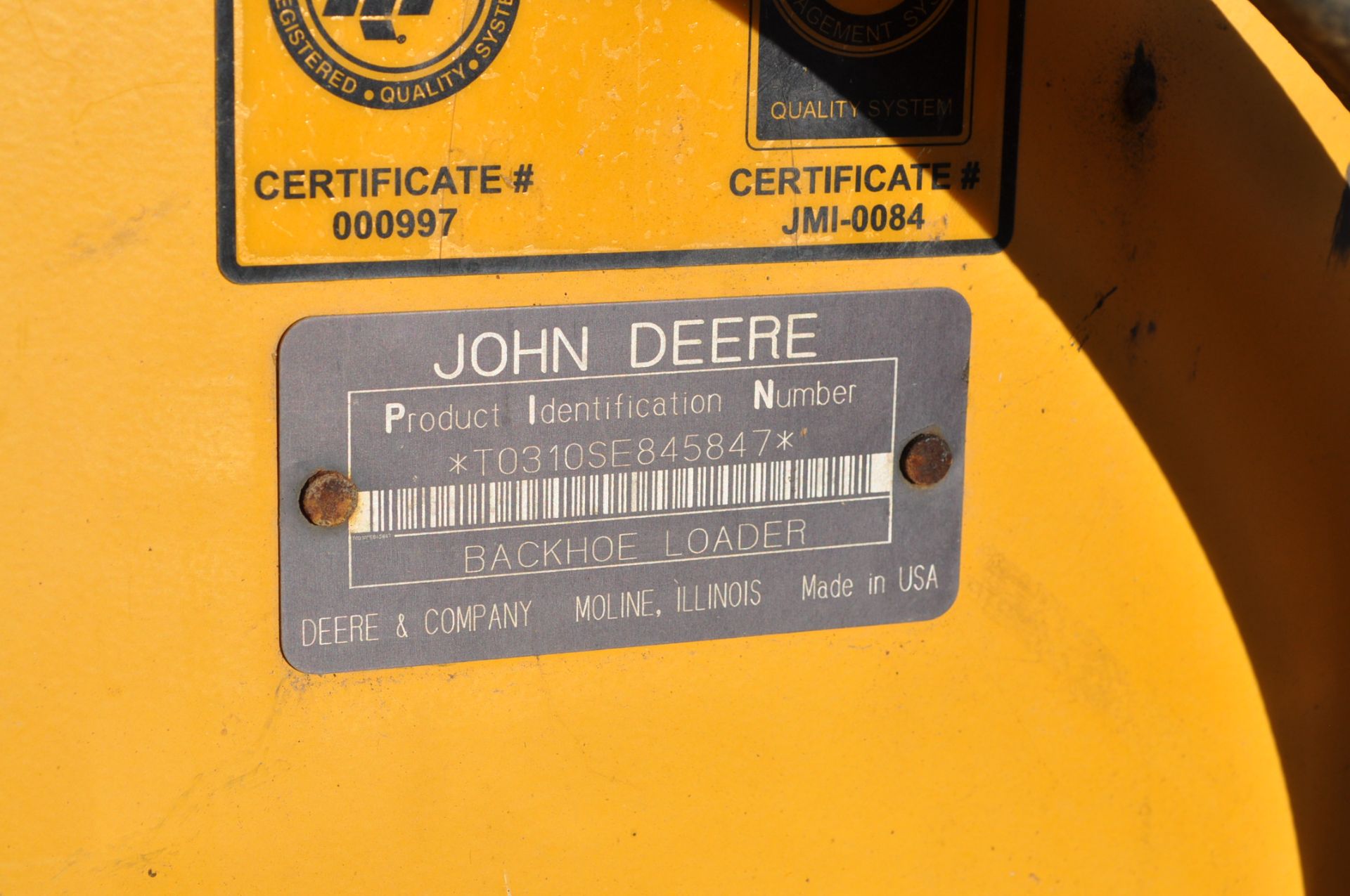 John Deere 310SE Backhoe, 4X4, Cab, heat, rubber and steel outriggers, sells with 24 inch WB Bucket, - Image 12 of 22