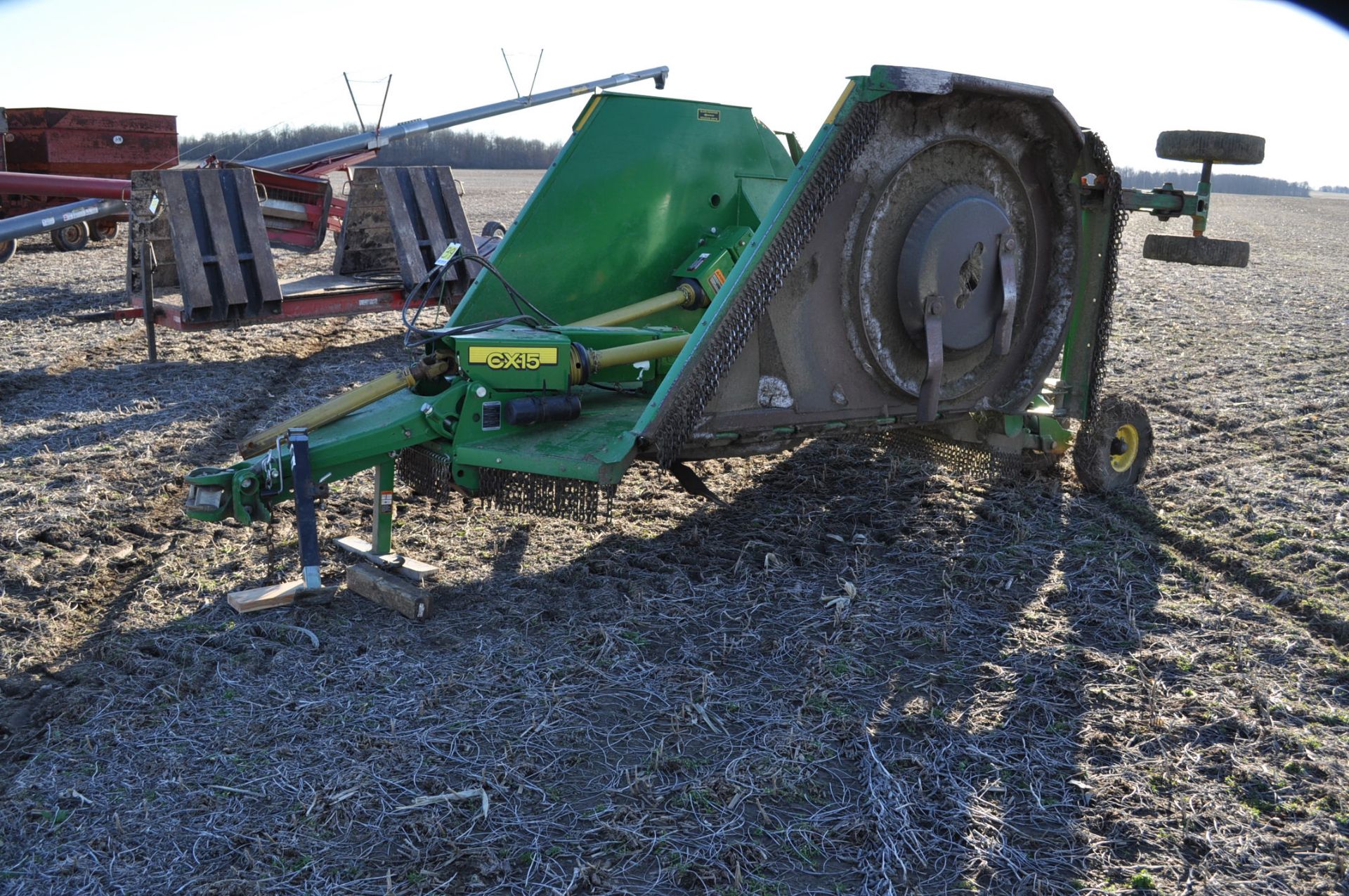 15’ John Deere CX15 Rotary Mower, small 1000 pto, stump jumpers, chains front and rear, airbag - Image 2 of 10