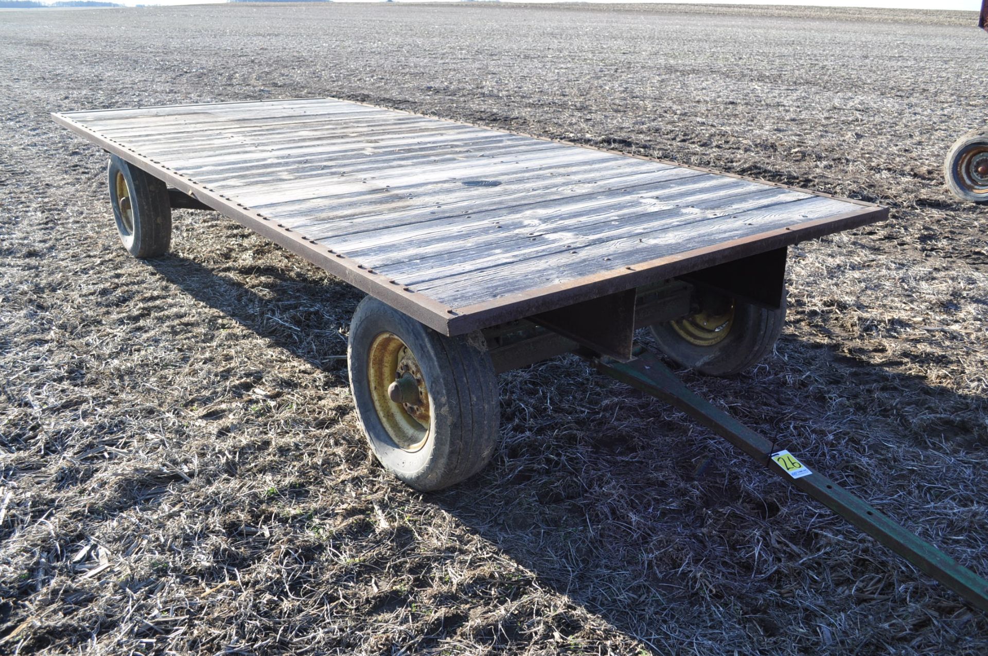 16' flat rack wagon with John Deere gear - Image 4 of 9