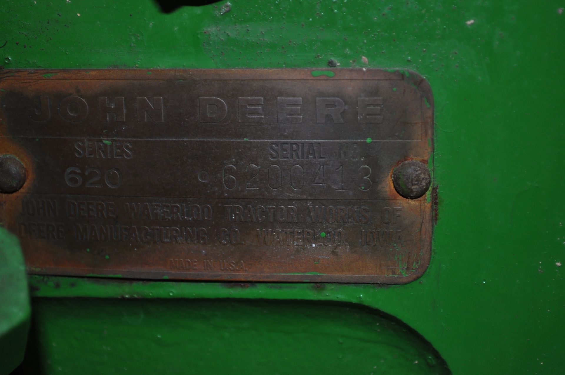 John Deere 620 Tractor, power steering, 3 pt with missing top link and lower arms, Pto, 1 hyd - Image 12 of 12
