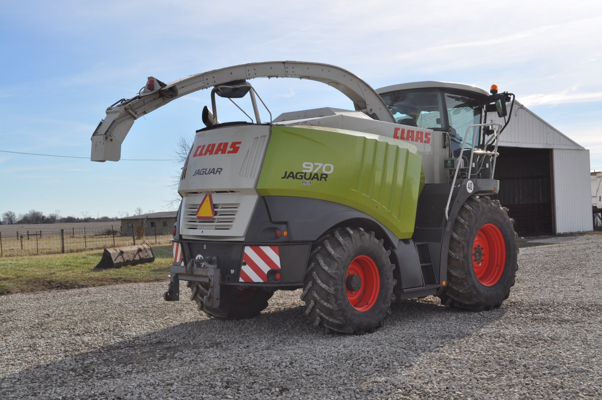 Claas Jaguar 970 forage harvester, 710/70 R 38 drive tires, 600/65 R 28 rear tires, 4WD, kernel - Image 3 of 15