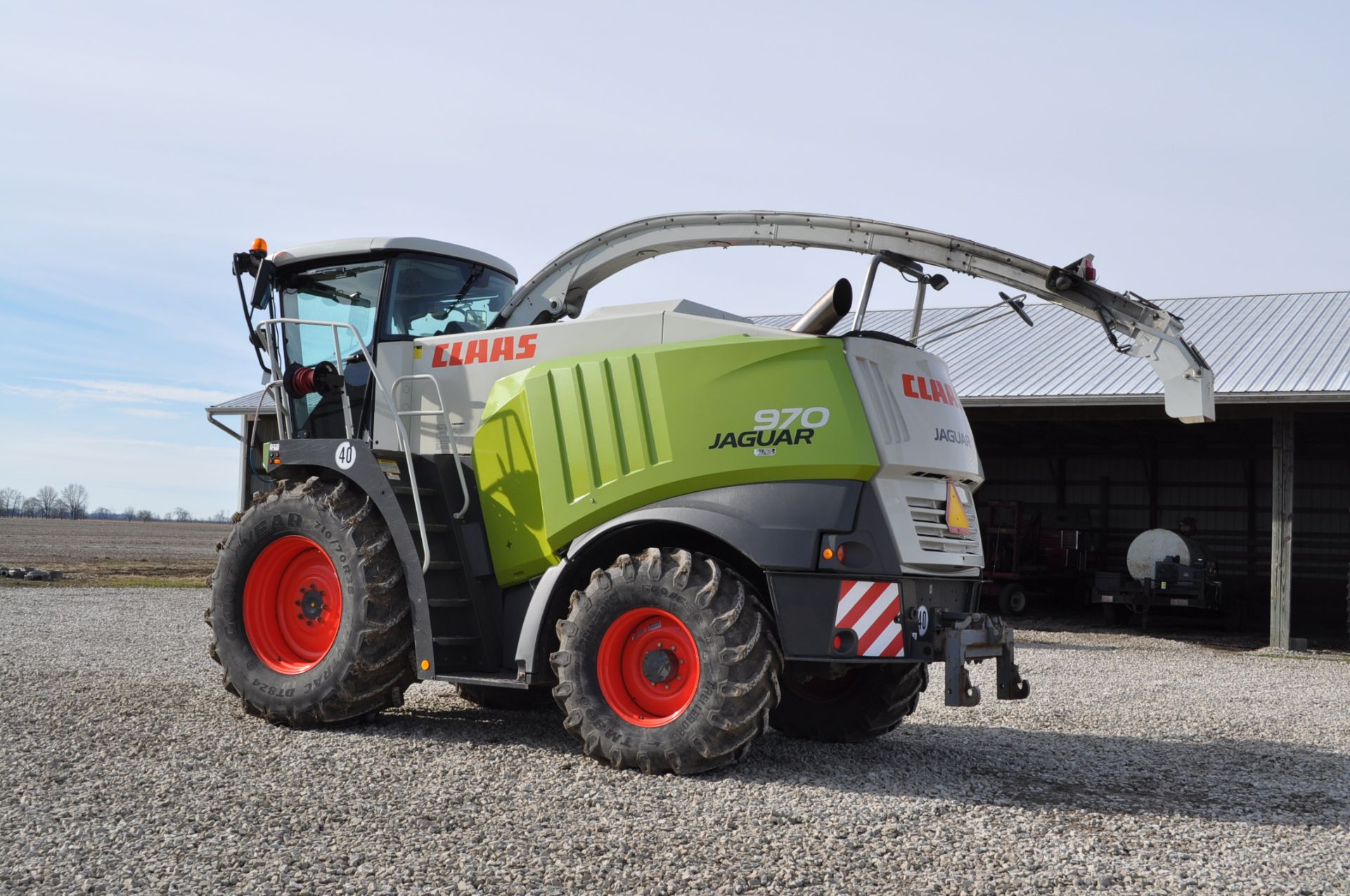 Claas Jaguar 970 forage harvester, 710/70 R 38 drive tires, 600/65 R 28 rear tires, 4WD, kernel - Image 2 of 15