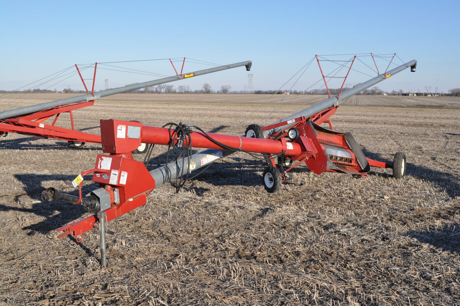 8” x 61’ Mayrath swing-a-way auger, hyd auger mover