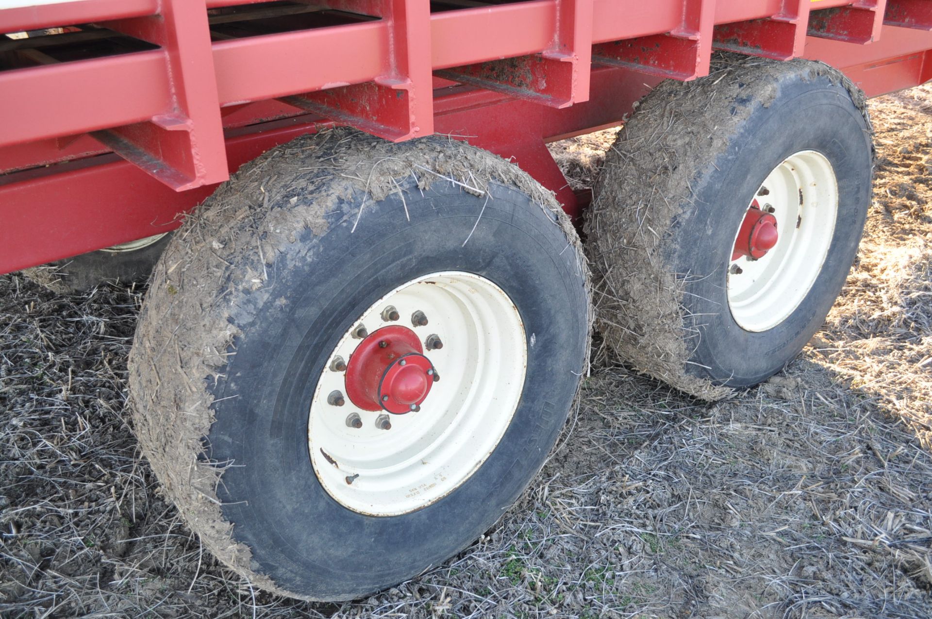 Meyer 8124 silage wagon, chain floor, 425/65 R 22.5 tires, tandem axle, hyd rear door, lights, - Image 8 of 12