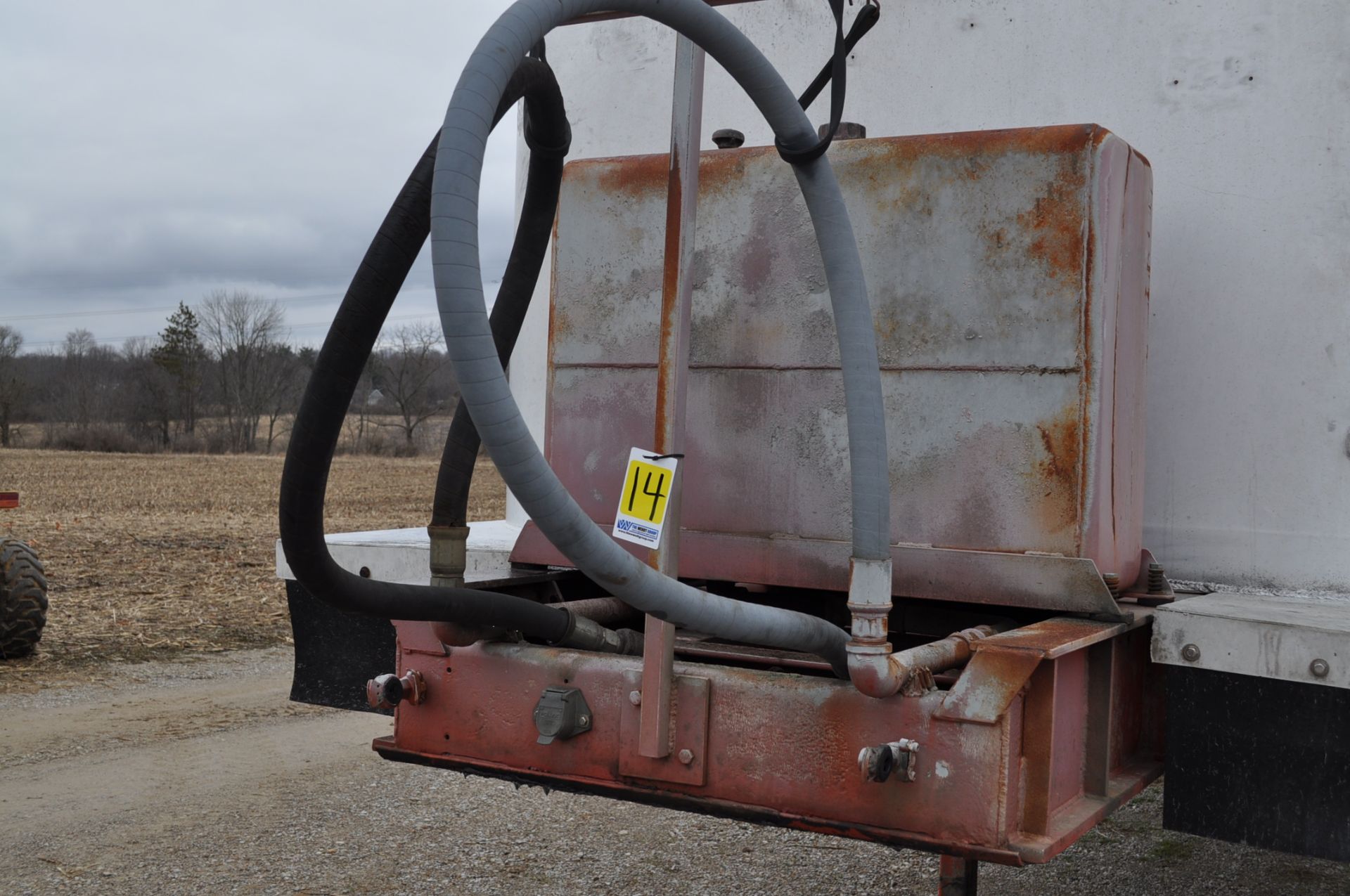 1989 34’ Fruehauf end dump aluminum trailer, 37’ steel frame, tandem axle, 11 R 22.5 tires, disc - Image 11 of 11