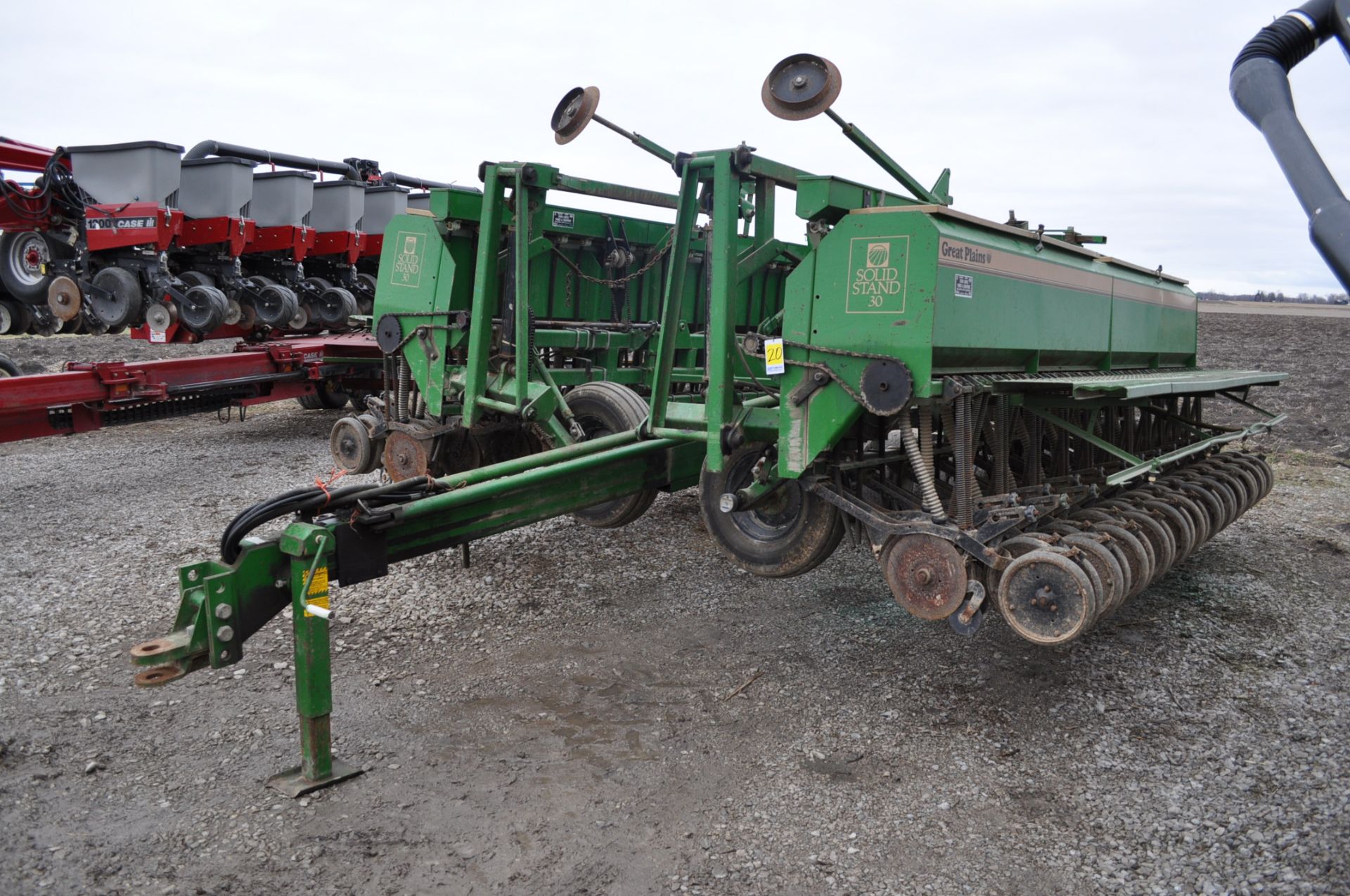 30' Great Plains Solid Stand drill, ground drive, V rubber closing wheels, markers, extra