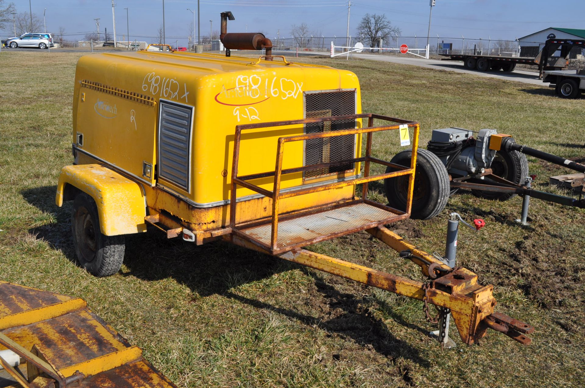 7500 watt Kohler generator on trailer, gas engine - Image 2 of 7