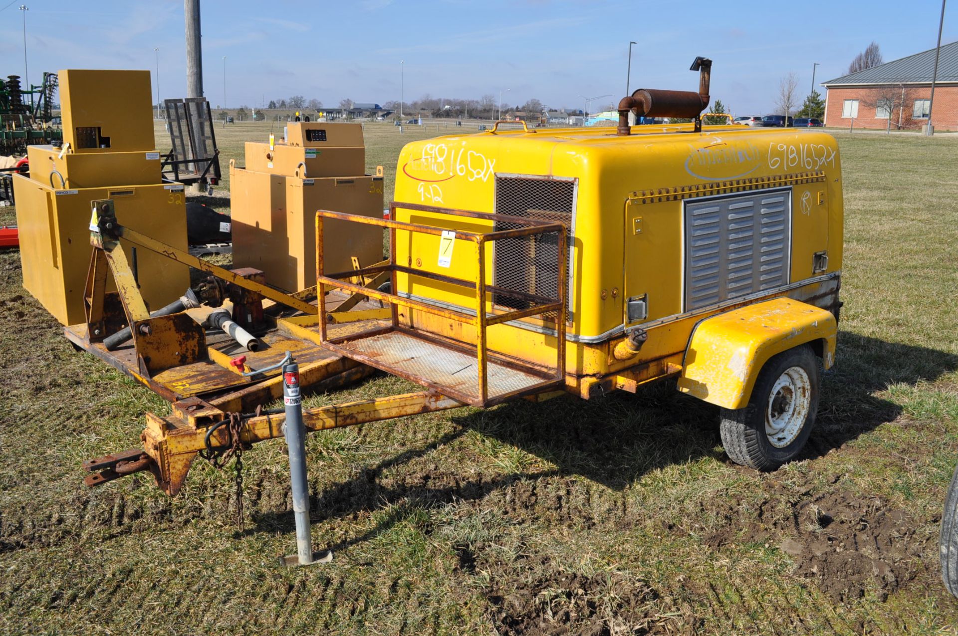 7500 watt Kohler generator on trailer, gas engine