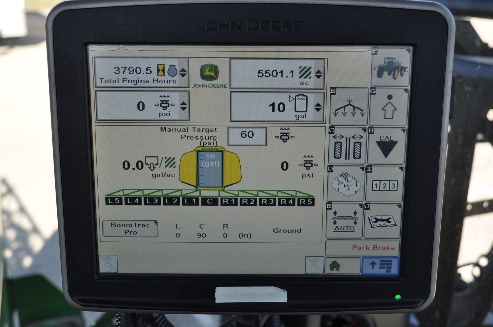 2014 JD 4940, 120’ booms, 1200 gal. SS tank, 2630 monitor, Boom Trac, Auto Trac, VF420/95R50 - Image 24 of 28