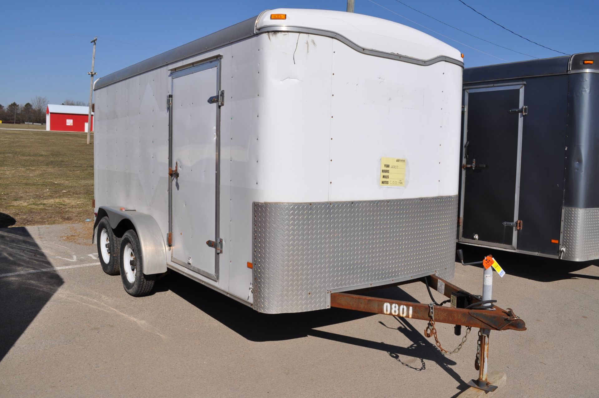 2008 Haulmark trailer, 7’x14’, bumper pull, tandem axle, 72” rear swing door - Image 6 of 12