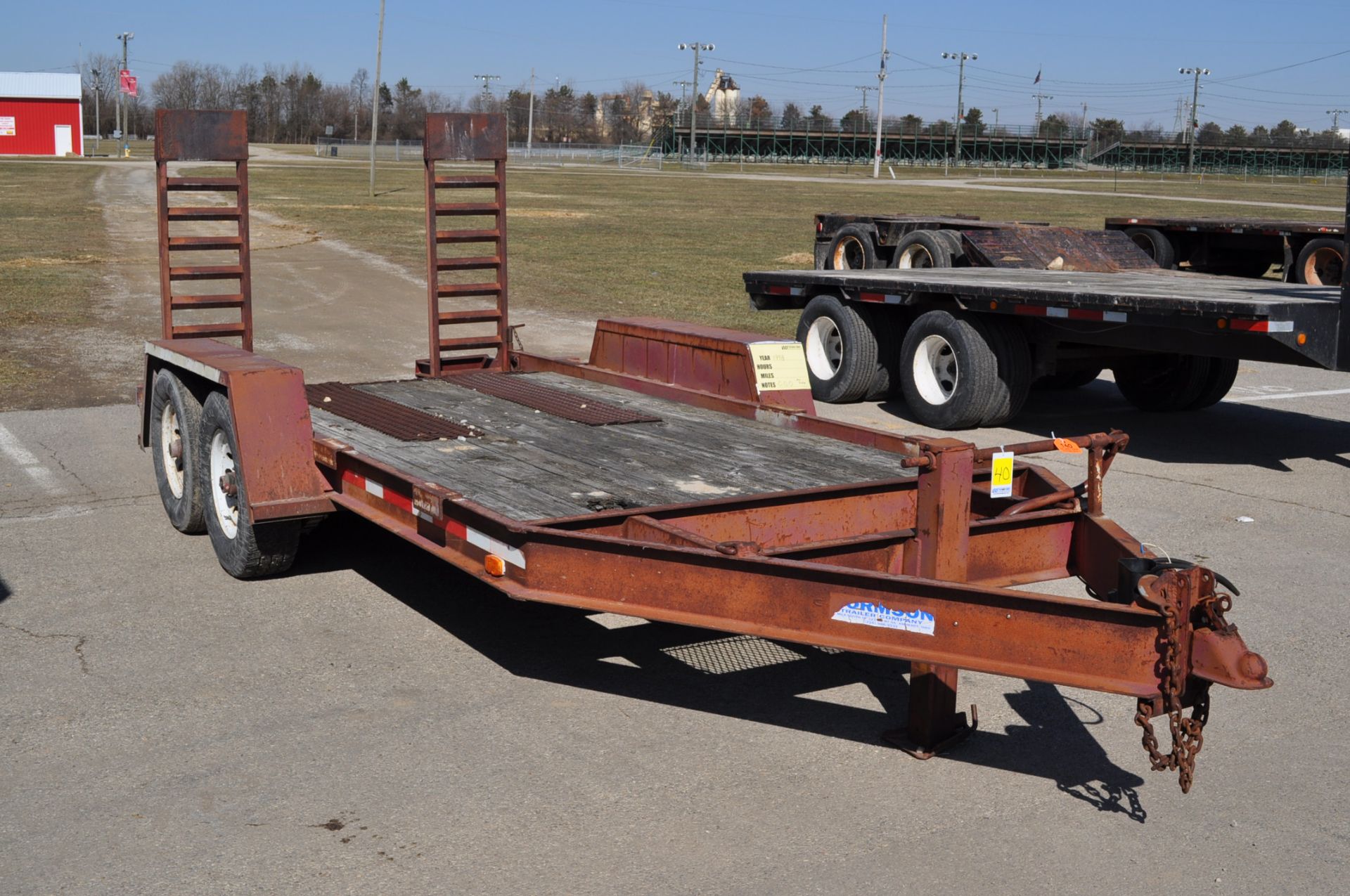 1998 Normson trailer, 14’x77”, bumper pull, tandem axle, drop gate - Image 6 of 11