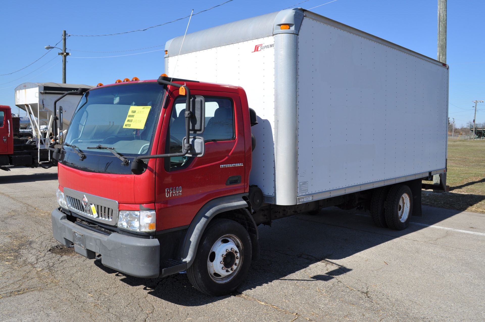 2007 International CF-600, single-axle, VT 275 Model A200, auto trans, 18’ van body, 69,081 mi.