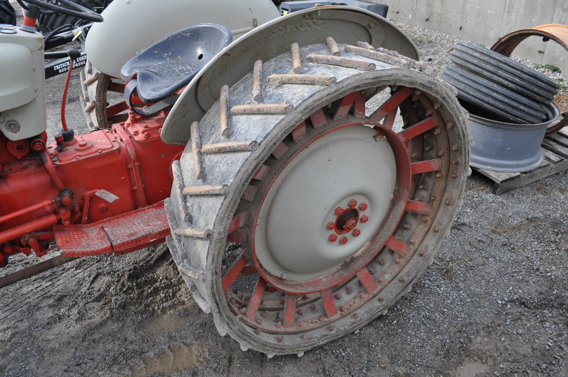 Ford Jubillee tractor, gas, 3 pt, PTO, on steel wheels, front tires and wheels, rear rims only - Image 6 of 14