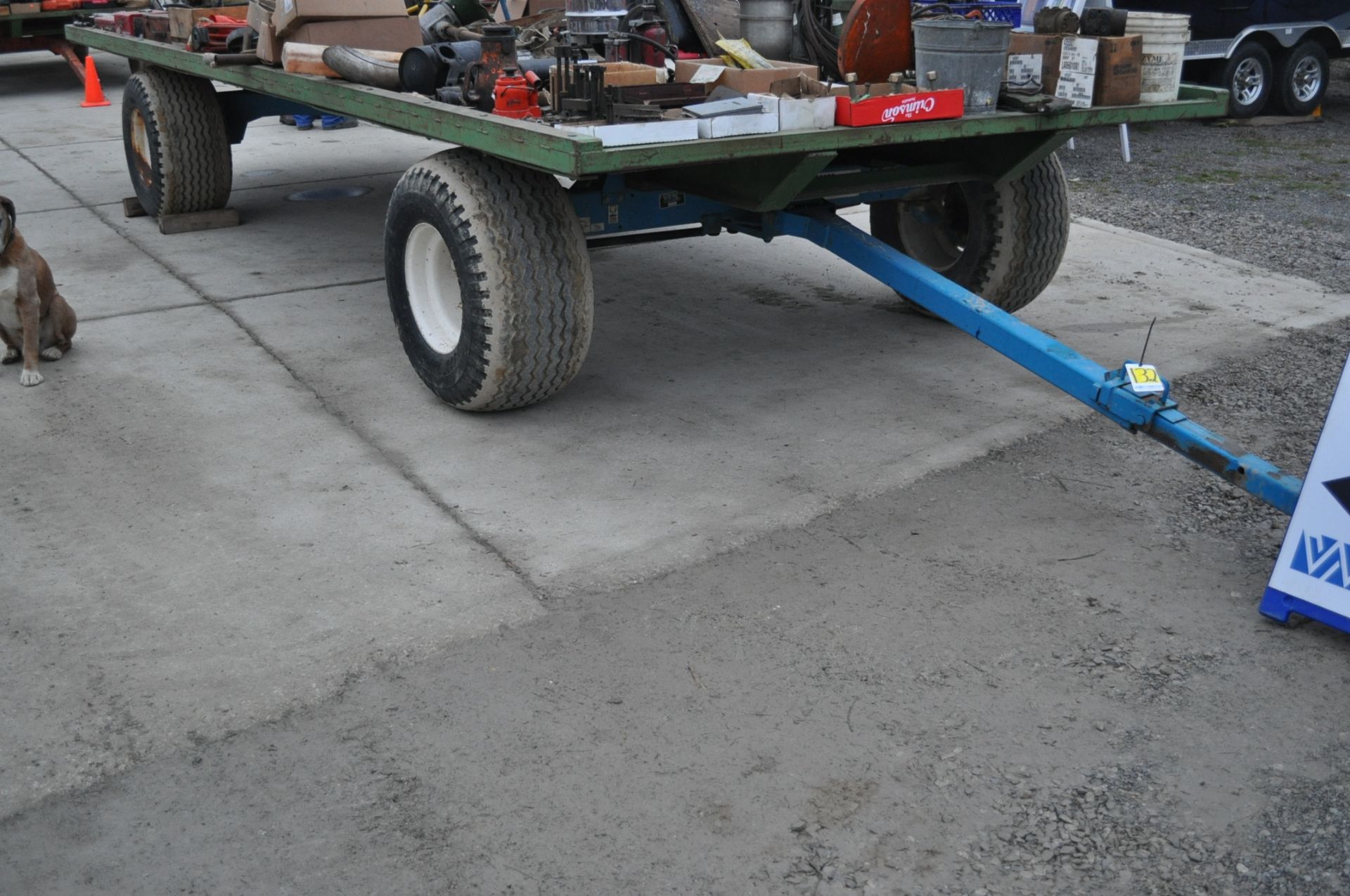22’ x 8’ flat rack hay wagon on 12 ton Killbros gear, 400/60 -15.5 tires