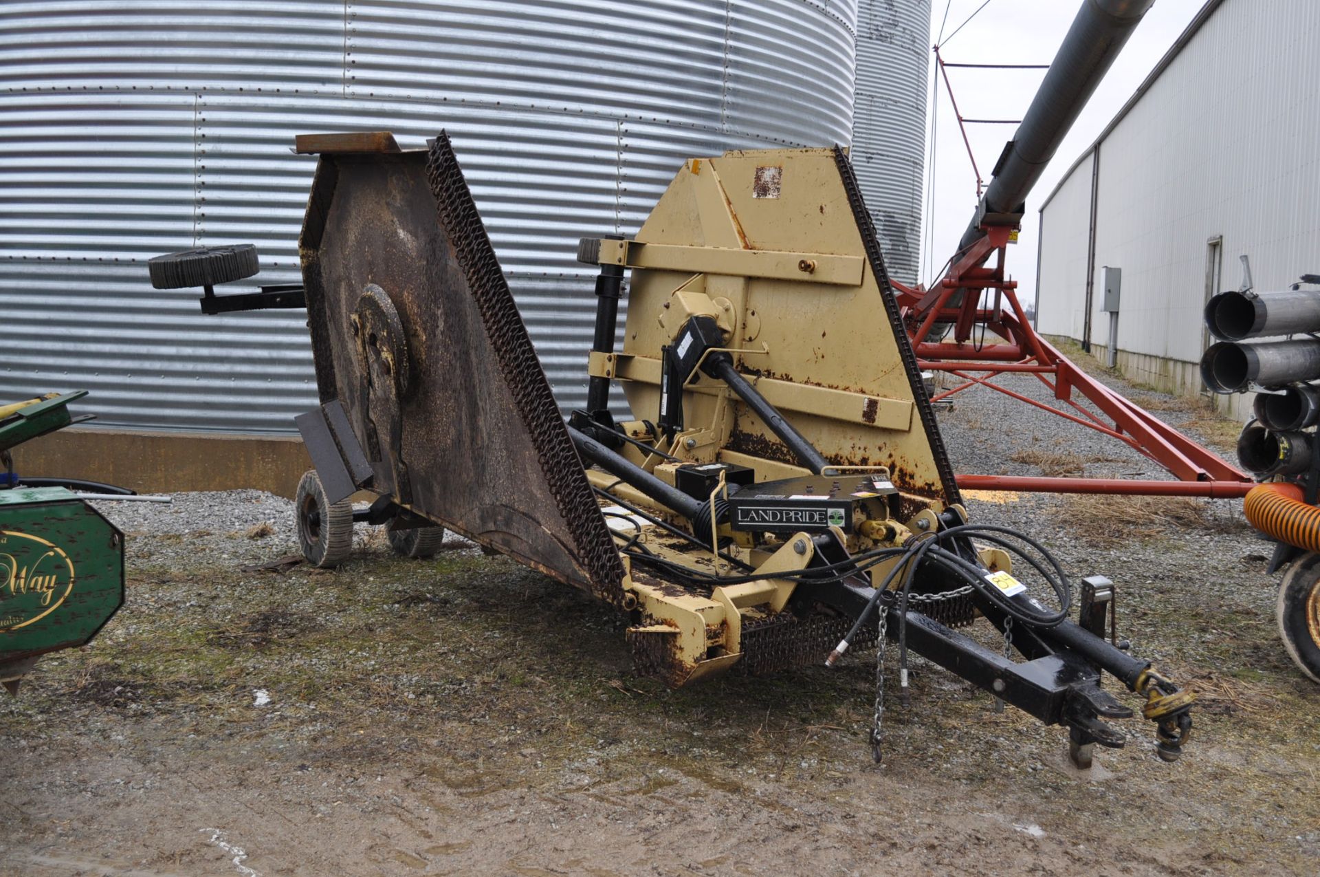 15’ Land Pride RCFM 45-180 rotary mower, hyd fold, stump jumper, chains, solid tires - Image 2 of 10