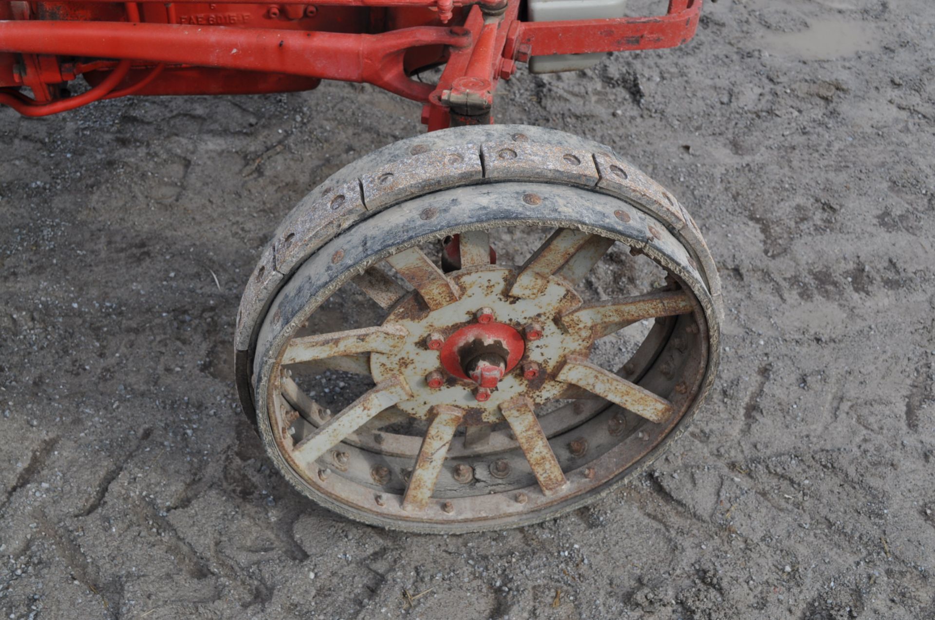 Ford Jubillee tractor, gas, 3 pt, PTO, on steel wheels, front tires and wheels, rear rims only - Image 8 of 14