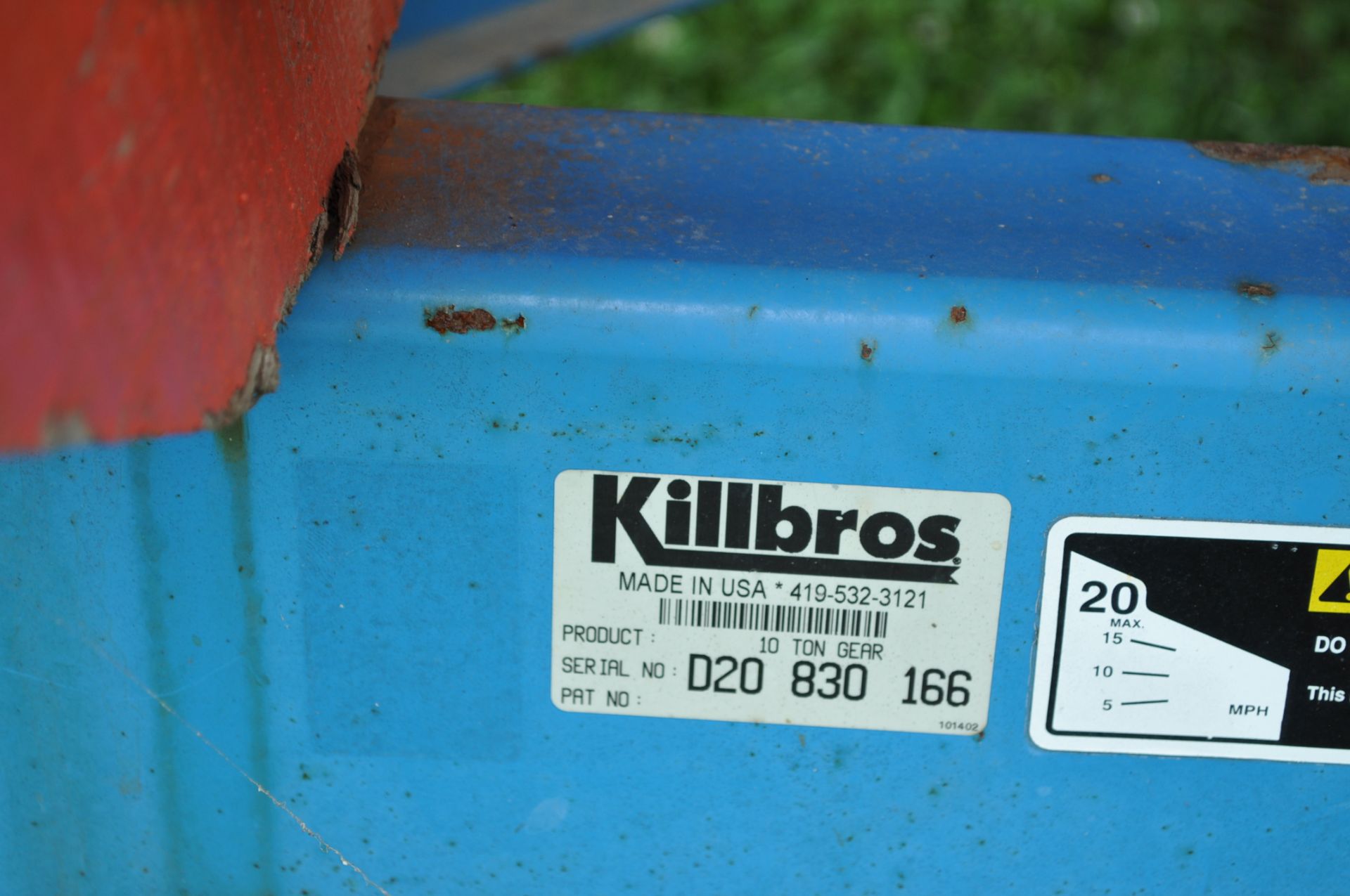 Killbros 350 gravity bed wagon on 10T gear, Unverferth McCurdy hyd seed auger, tarp, Firestone IF - Image 6 of 14