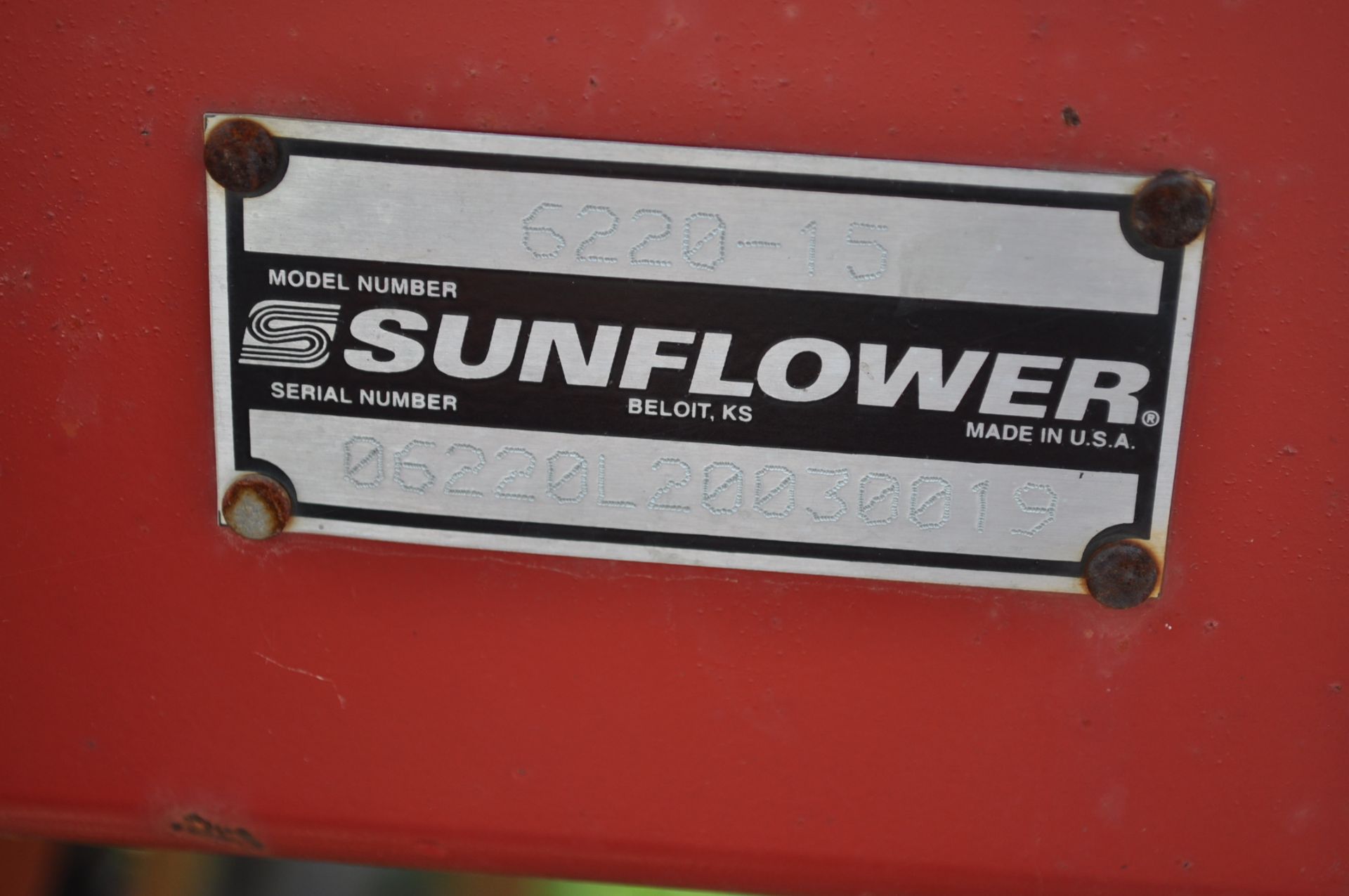 17’ Sunflower 6220 field finisher, single hyd, fold front basket, rear chopper, 3-bar drag, SN - Image 5 of 17