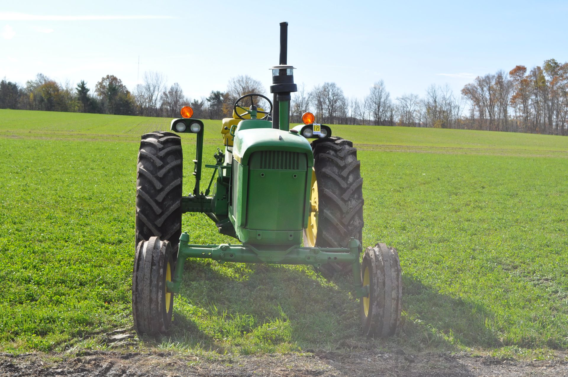 John Deere 4020 tractor, diesel, power shift, dual hydr, 3-pt, 540/1000 PTO, new 18.4-34 rears & - Image 5 of 21