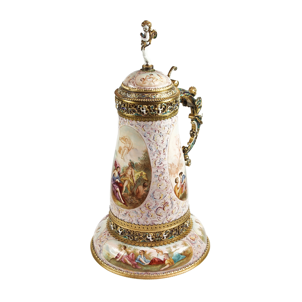 Silver gilt and Enamel Tankard