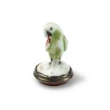 A Chelsea Porcelain Seal Formed as a Parrot