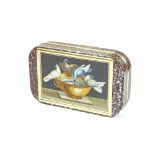 A Pulfrey Gold Mounted Micro mosaic snuff box