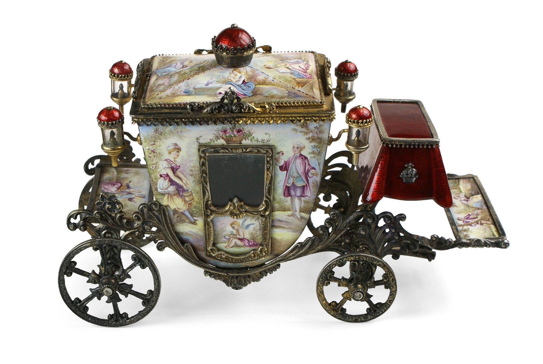 Viennese Enamel cinderella Carriage